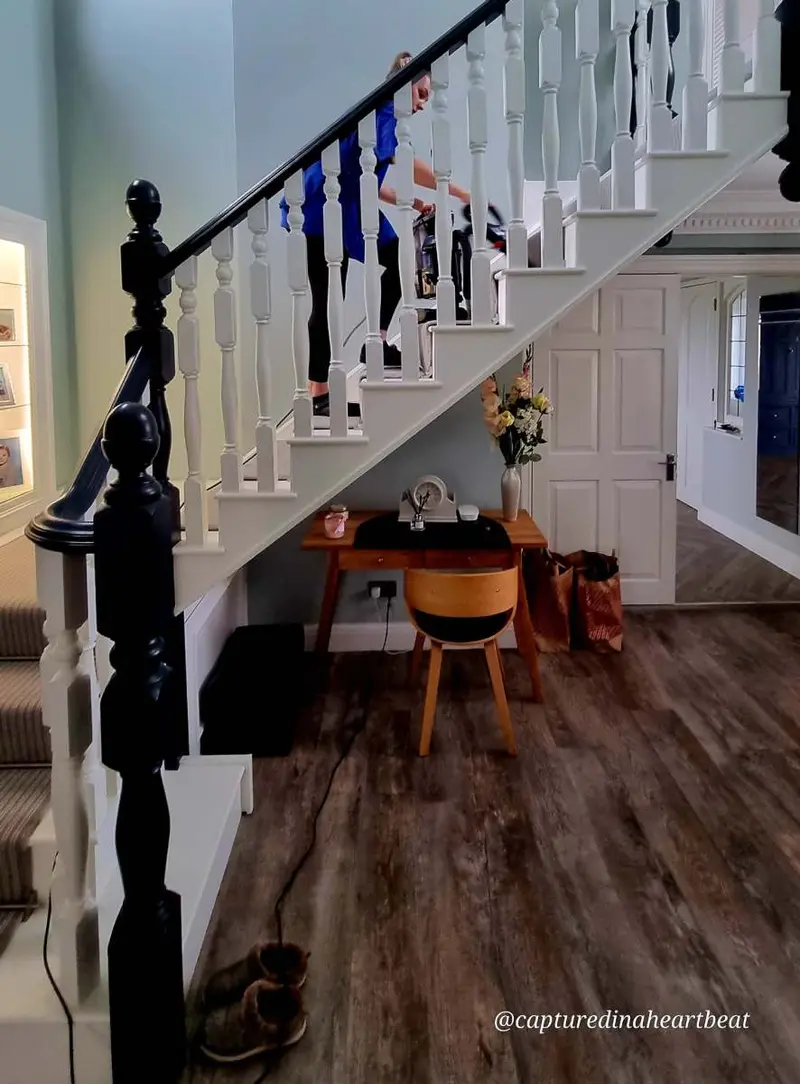 Freshly cleaned hallway and staircase in a Maidstone home by Cleaning With Meaning